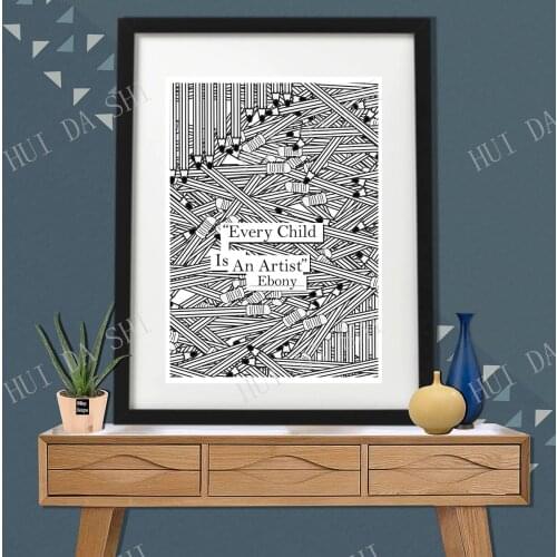 Quote Print Every Child Is An Artist, Pablo Picasso Wall Art Print Famous Quote Saying. Ideal For A Studio, Bedroom