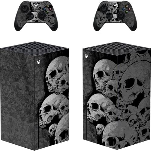 Skull Style Xbox Series X Skin Sticker for Console & 2 Controllers Decal Vinyl Protective Skins Style 1