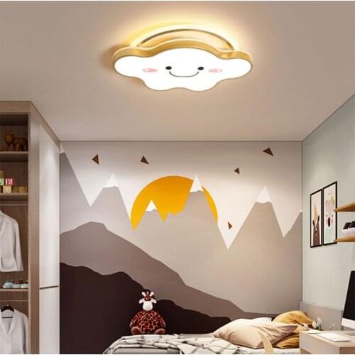 New Modern Gold Blue Pink Cloud LED Ceiling Light for Bedroom Living Dining Babys Toy Room Nursery Aisle Indoor Light Fixture