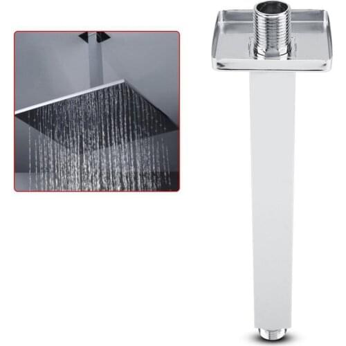 Square Shower Arm Stainless Steel Top Sprayer Extension Tube Wall Mount shower extension Pipe Bathroom Ceiling Rain Shower Head