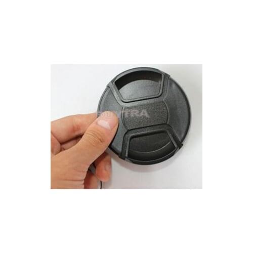 Universal Camera Lens Center Pinch Snap-on Front Lens Protect Cover 77mm Lens Cap Holder Keeper for DSLR