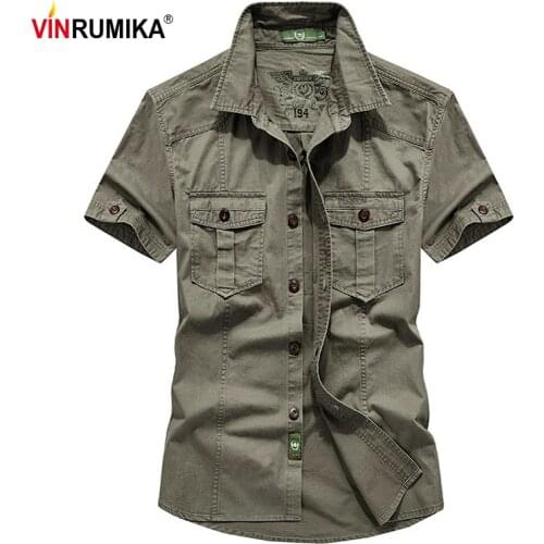 Мужские рубашки с коротким рукавом VINRUMIKA China At AliExpress