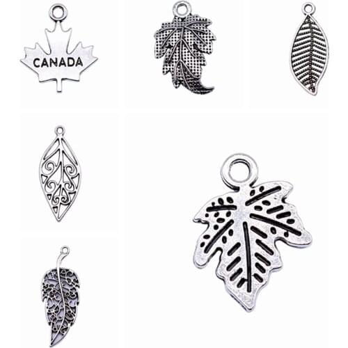 Wecharms bulk charms for jewelry making kit pendant diy jewelry accessories Leaf Charms