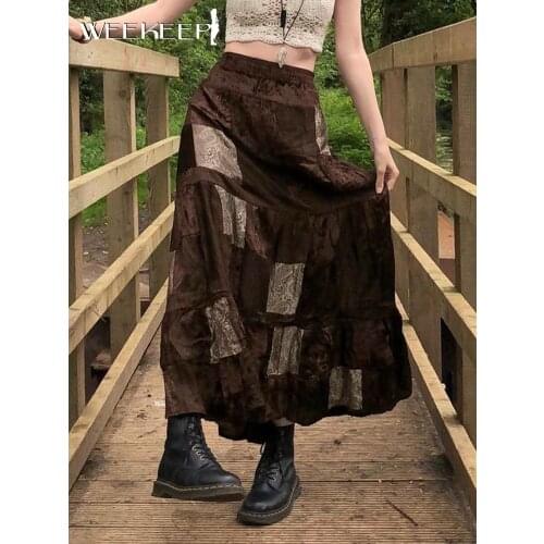 Женские осенние юбки WEEKEEP China At AliExpress