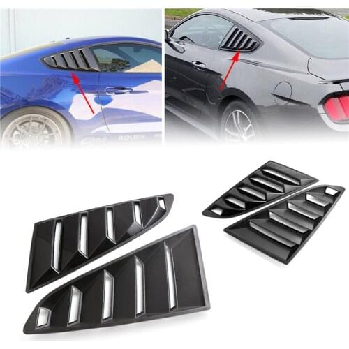 1 Pair Car Styling Rear Quarter Window Louvers Spoiler Auto Tunning Panel Side Air Vent Cover Trim For Ford Mustang 2015-2020