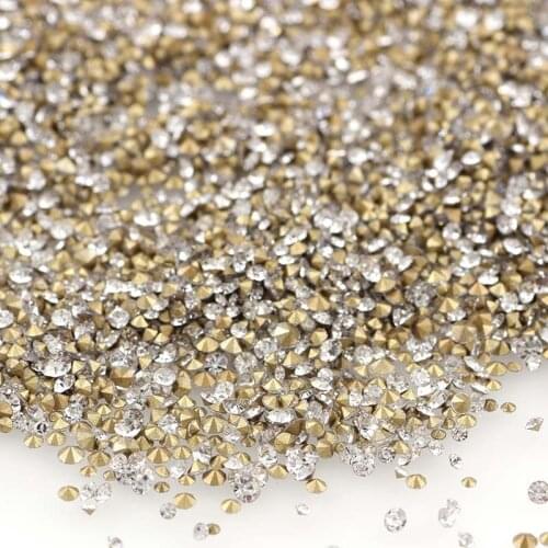 1 Bag SS3-SS5 Crystal Clear Mix Size Nail Art Pointback Glass Glue On Rhinestones For DIY Nail Art Jewelry