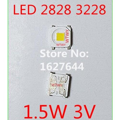 200pcs LED 3228 2828 LED Backlight TV High Power 1.5W 3V LED Backlight Cool white For SAMSUNG LED LCD TV Backlight Application