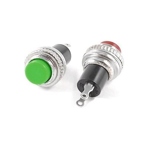 5pcs Red Green Round Cap Momentary Push Button Doorbell Tactile Switch