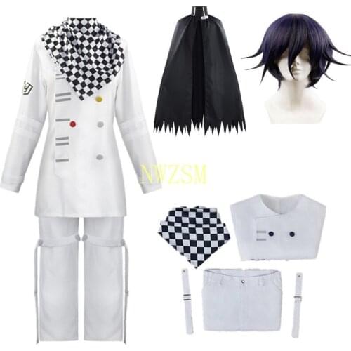 Anime Danganronpa V3 Kokichi Oma Uniforms Scarf Cloak Set Cosplay Costume