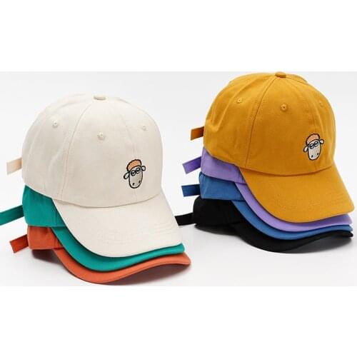 Kids Autumn Hat Cap Korean Edition Girl Visors Hats Cartoon Sheep 8 Months Toddler Baby Hats Boys Baseball Caps 1-2-3-4-5-6 Year