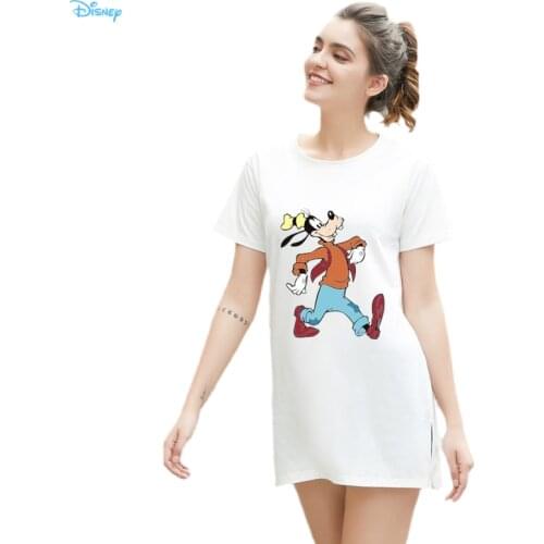 Disney Goofy Printed Kawaii T Shirt Women 90s Aesthetic T-shirt Harajuku Tops Tee Cute Short Sleeve Midi Tshirt Female Tshirts
