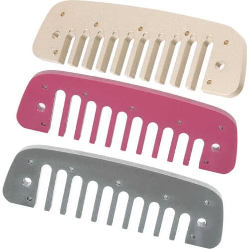 3 Colors Aluminum Alloy Blues Comb Harmonica Part 10-Hole Comb Harmonica Part For Hohner Golden Melody Instrument Accessory