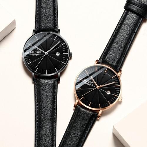 JUNJEAN Men's Watch With Leather Strap