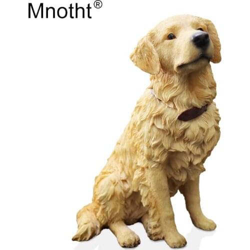 Mnotht 1/6 Golden Retriever Dog Model Animal Dog Toy Resin Mini Scene Accessory for Action Figure Collection Decoration Gift