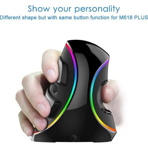 Wired Vertical Mouse With RGB Light 4000 DPI 6 Buttons Computer Gaming Mouse Wrist Rest Ergonomic USB Optical Mice For PC Laptop
