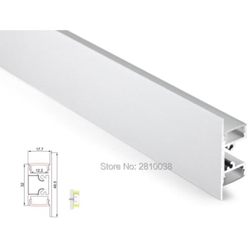 30 X 2M Sets/Lot Wall washer aluminum led light profile 49 mm wide T type led aluminium housing profile for wall lamps