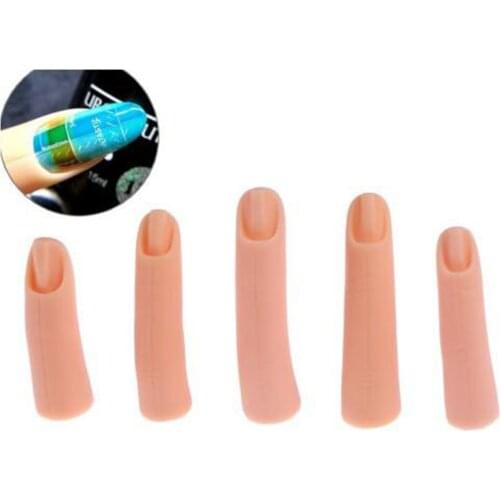 Nail Art Trainer Practice Training Finger Model Fake Finger Manicure Tool Acrylic Nails Practice Fingers Practice Training Tools