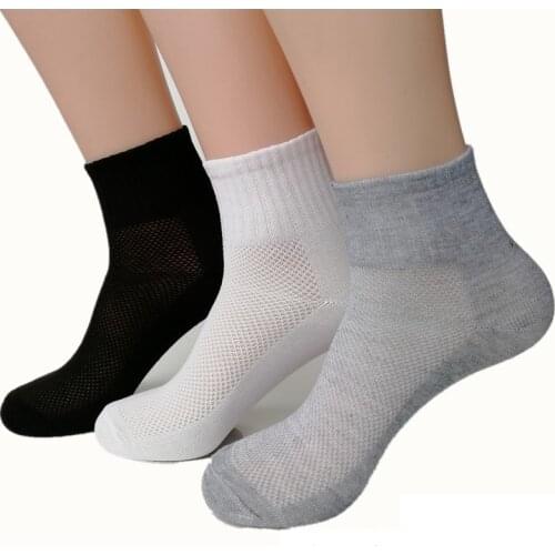 3/4/5/6Pair Unisex Women Men Socks Summer High Quanlity Comfortable Cotton Long Tube Socks Black Gray White Color Short Socks