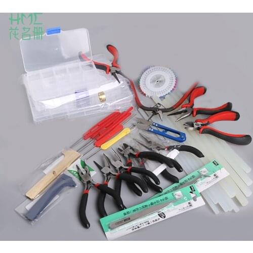 New Arrival Black Red Pliers Tools Equipment Tweezers Repair Tools Chain Cutter DIY Beading Making Repair Tool Kit