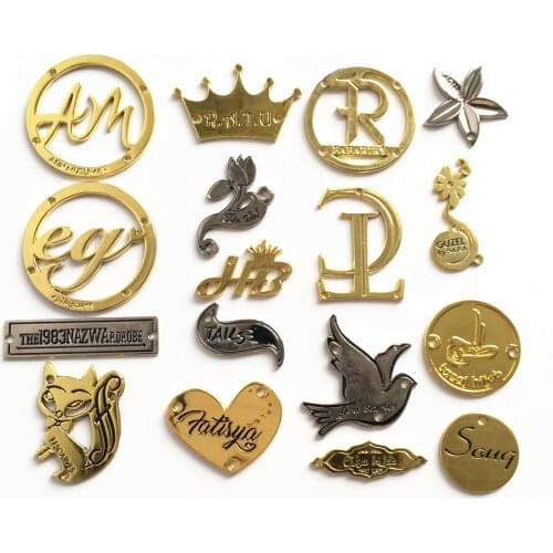 Very Cheaper DIY Sewing Decoration Tags Handmade Letter Metal Labels For Jeans Shoes Bags