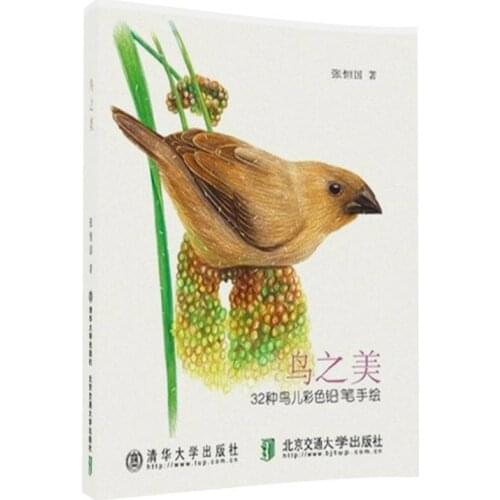 Draw Beautiful Birds in Colored Pencil Step by Step Guide Book for Beginners Art Book Chinese Version 32 Kinds of Birds