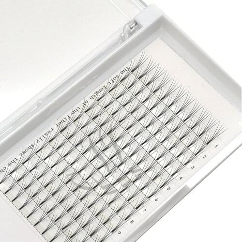 4D False Lashes 0.10mm J/B/C/D Curl Volume Fans Eyelashes Natural Soft Eye Lash Individual Eyelashes Mink Eyelash Extesnion