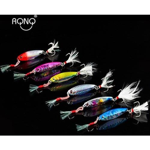 RQNQ 1pcs 6.0cm 20g Metal Jigs Pilker Lures Lead Baits Jumping Fishing Slow Jigging FiSALOGA Trout Gift Bar Lure MUSTA Hooks