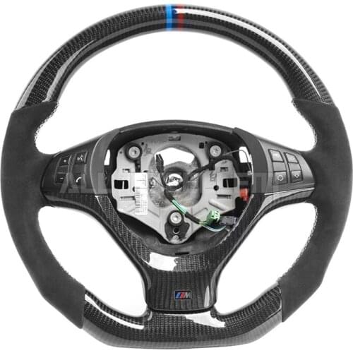 Customized Carbon Fiber Steering Wheel Assembly For BMW X6 With Alcantarar LED