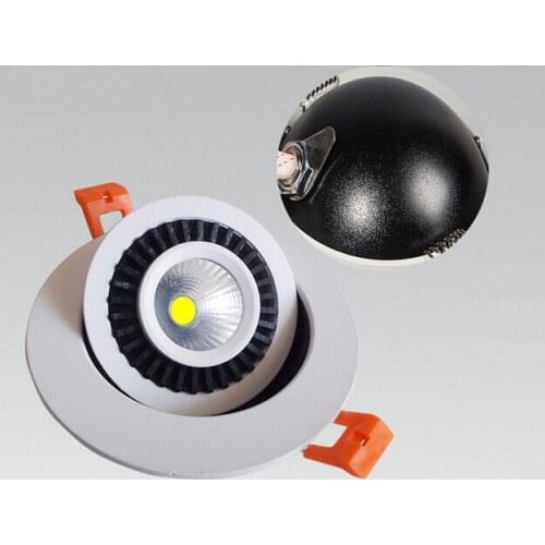 Dimmable Led COB Ceiling led downlight 7W 10W 15W 360 degree rotating 110/220V Warm Cold Natural white Indoor Recessed Lighting