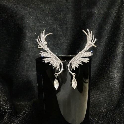 Ins Style Angel Wing Super Flash Earring European And American Trend Ear Bone Earrings Wings