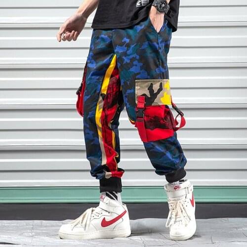 Loose Harem Fashion Pants Dancing Clothing Male Jogger Trousers Sweatpants High Street Hip Hop Casual Camouflage Pants Men