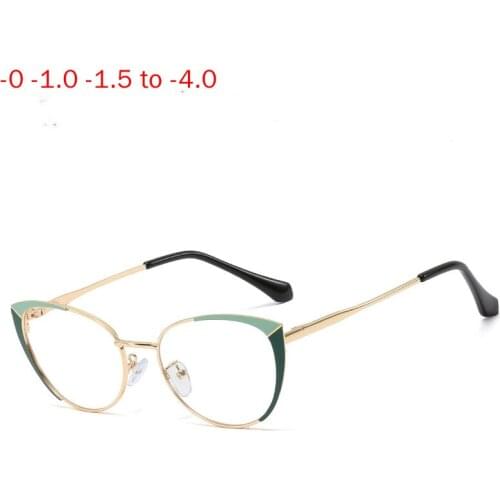 Cat Myopia Sunglasses Photochromic Finished Men Women Myopia Eyeglasses Frame with color lens Sun glasses Myopia sunglasses NX