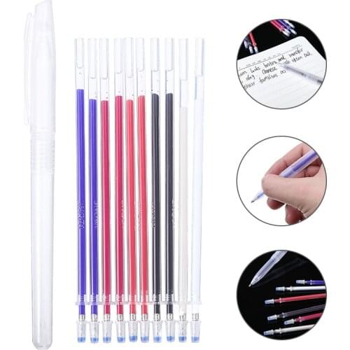 High Temperature Heat Erase Pen+10pcs Refills Disappearing Fabric Marker For Sewing Tool Fabric Craft Tailoring Accessories