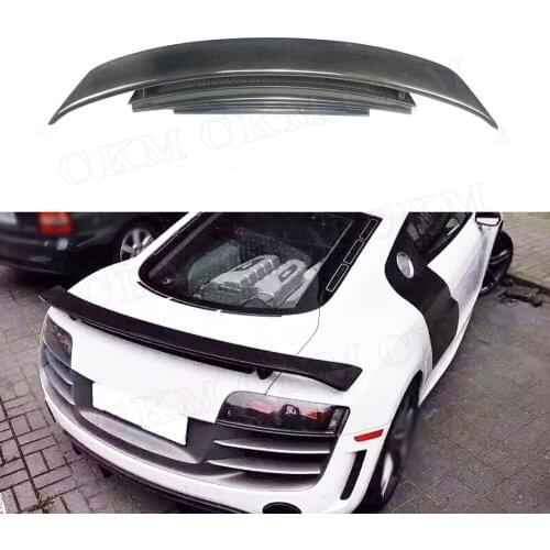 For Audi R8 2018 2019 Carbon Fiber Rear Trunk Boot Spoiler Wing Auto Racing Car Styling