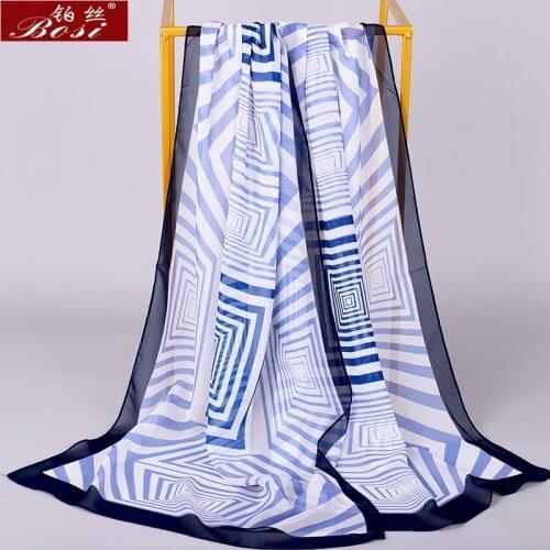 New Chiffon scarf scarves women scarfs Summer Long geometry hijab Ladies scarfs Fashion Print Shawl wrap poncho Wholesale