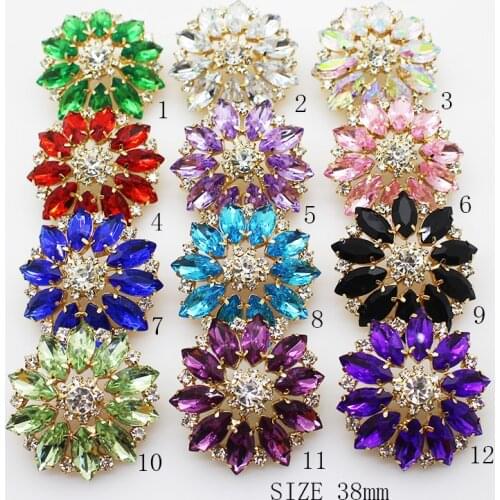 ZMASEY New Fashion Metal Acrylic Buttons For Clothing 2Pcs/Lot 38mm DIY Sewing Beautiful Button Decor Wedding Wholesale Price