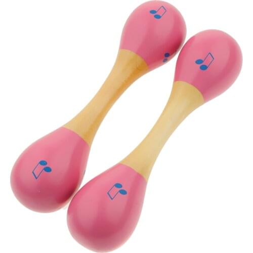 1 Pair Wooden Maracas Sand Hammers, Rattle Shakers, Sand Hammer