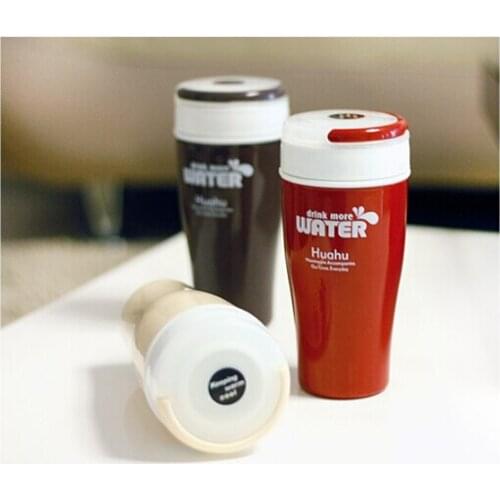 1PC Creative 3 Colors Plastic Double Wall Coffee Thermos Thermo cup Coffee Mug 300ml water bottle thermocup KB 1367