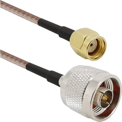2-15M RP SMA to N Male Plug RG316 Extension Coaxial RF Connector RF RP SMA Male to Type-N Male WLAN Antenna Extension Cable