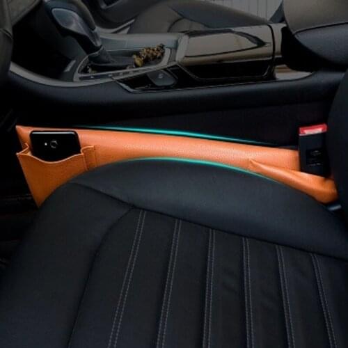 2017 Car Styling PU Leather Car Auto Interior decoration Seat Crevice Storage box bag Car leak proof pad For Audi VW BMW KIA RIO