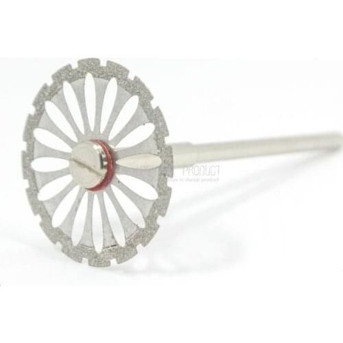 3 pcs C10 Dental thin Ultra-thin double sided sand diamond cutting disc with mandrel for separating polishing ceramic crwon jade