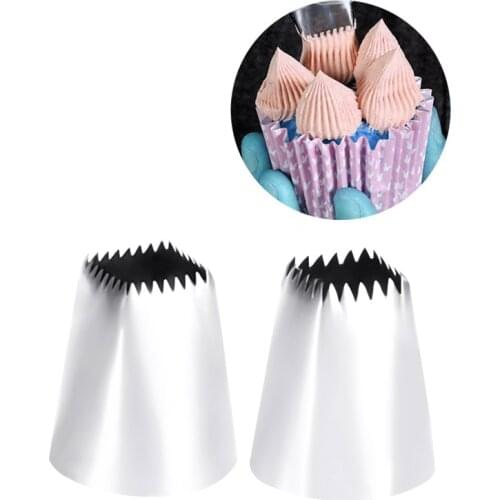 4 Sizes Large Size Square Pastry Nozzles Cake Decorating Tools Flower Icing Piping Nozzle Cream Cupcake Tips Baking Accessories