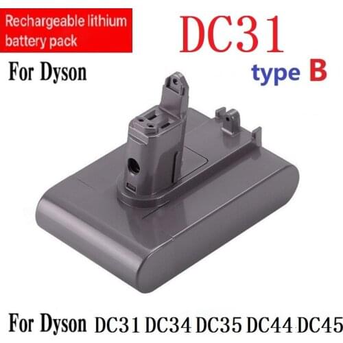 Suitable for Dyson DC31 DC34 DC35 DC44 DC45 DC46 DC55 DC56 D57 vacuum cleaner 3500mAh (Type-B) rechargeable lithium battery