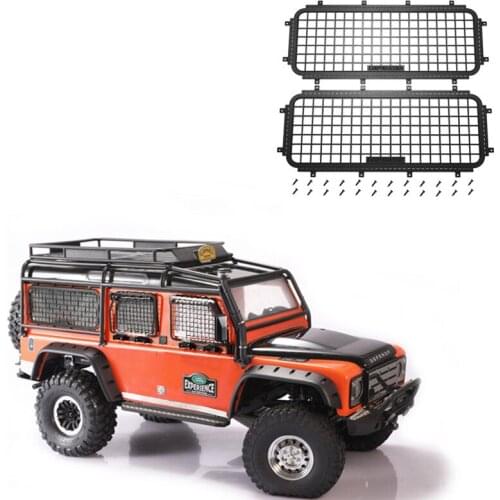 DJ 1:10 RC Car Accessories TRX4 Defender Three-Dimensional Car Window Mesh T4 Side Window Mesh Car Window Metal Modification