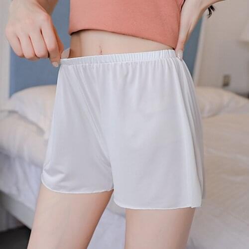 Home Anti Lighting Wear Summer Safety Short Pants Women Loose Casual Seamless Breathabel Silky Safety Shorts Female