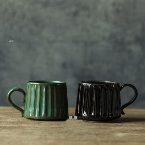 European retro Roman pillar coffee cup exquisite small capacity afternoon tea cup classic creative high quality black tea cup