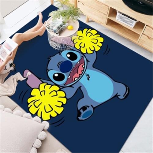 80x160cm Disney Stitch Baby Playmat Thick Carpet Living Room Area Carpet Bedroom Bedside Rug Crawling Mat Home Decoration