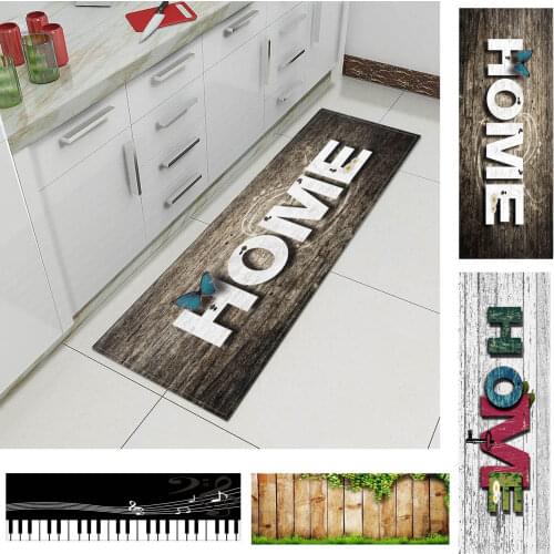 Long Kitchen Mat Home Wood Piano Print Floor Mats Carpet Entrance Doormat Anti Slip Bath Rug Hallway Bedroom Living Room Carpet