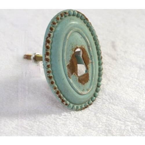 Creative Mediterranean Retro Handle Continental antique wardrobe door handle American pastoral drawer handle small pendant