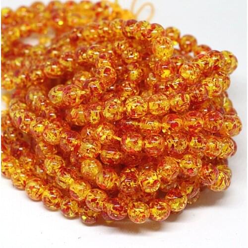 Gold yellow resin beeswax round loose beads 5mm 6mm 8mm 10mm charming women fashion diy neckalce bracelets jewelry 15inch B41